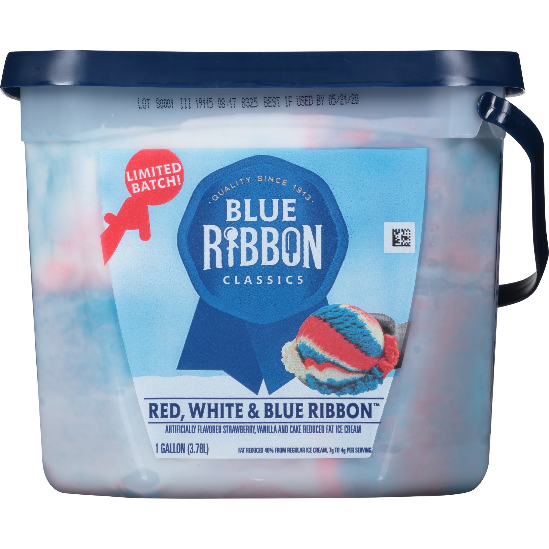 slide 6 of 8, Blue Bunny Classics Red, White & Blue Ribbon Ice Cream, 1 gal