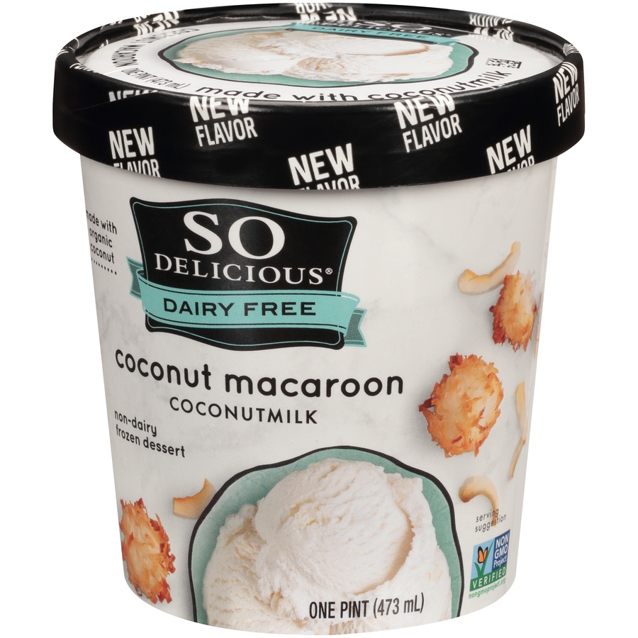 slide 2 of 2, So Delicious Dairy Free Coconutmilk Non-Dairy Frozen Dessert - Coconut Macaroon, 1 pint