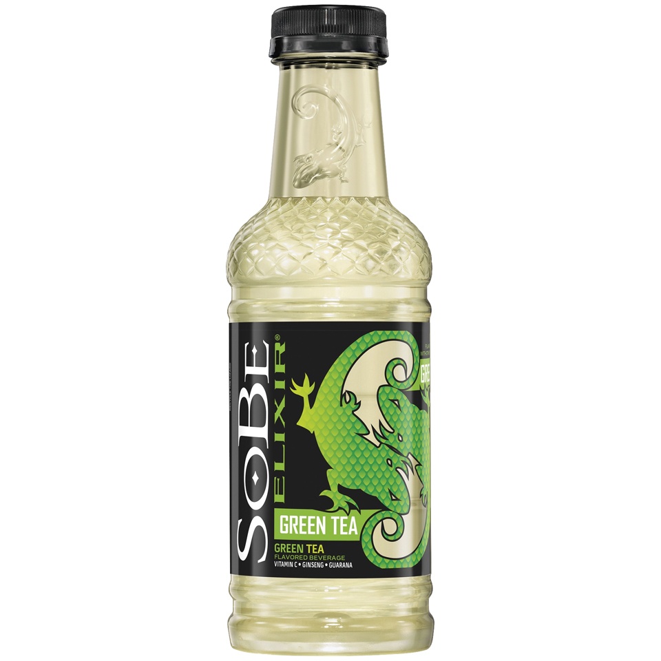 slide 2 of 3, SoBe Green Tea Energy Drink Bottle, 20 oz