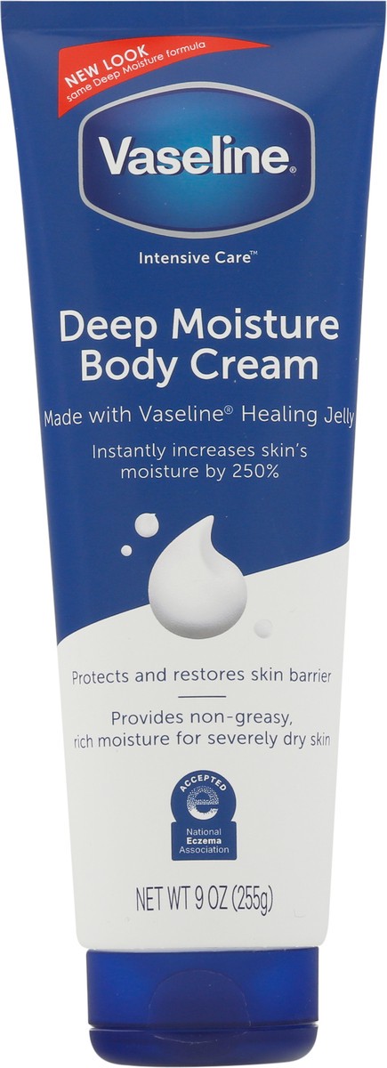 slide 5 of 13, Vaseline Intensive Care Deep Moisture Body Cream 9 oz, 9 oz