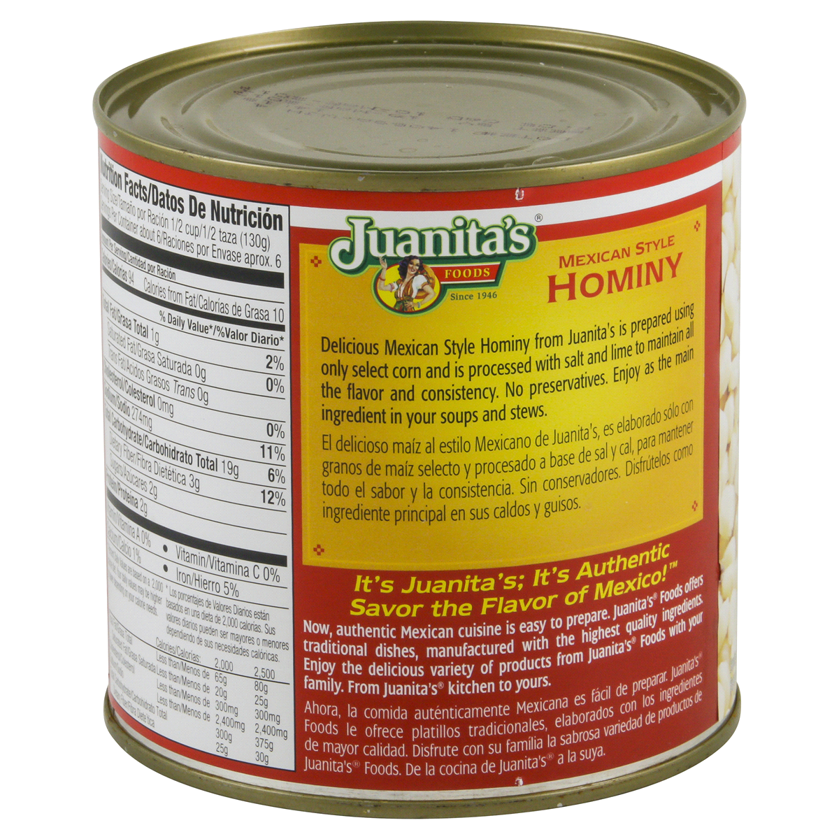 slide 2 of 4, Juanita's Mexican Style Hominy 25oz, 