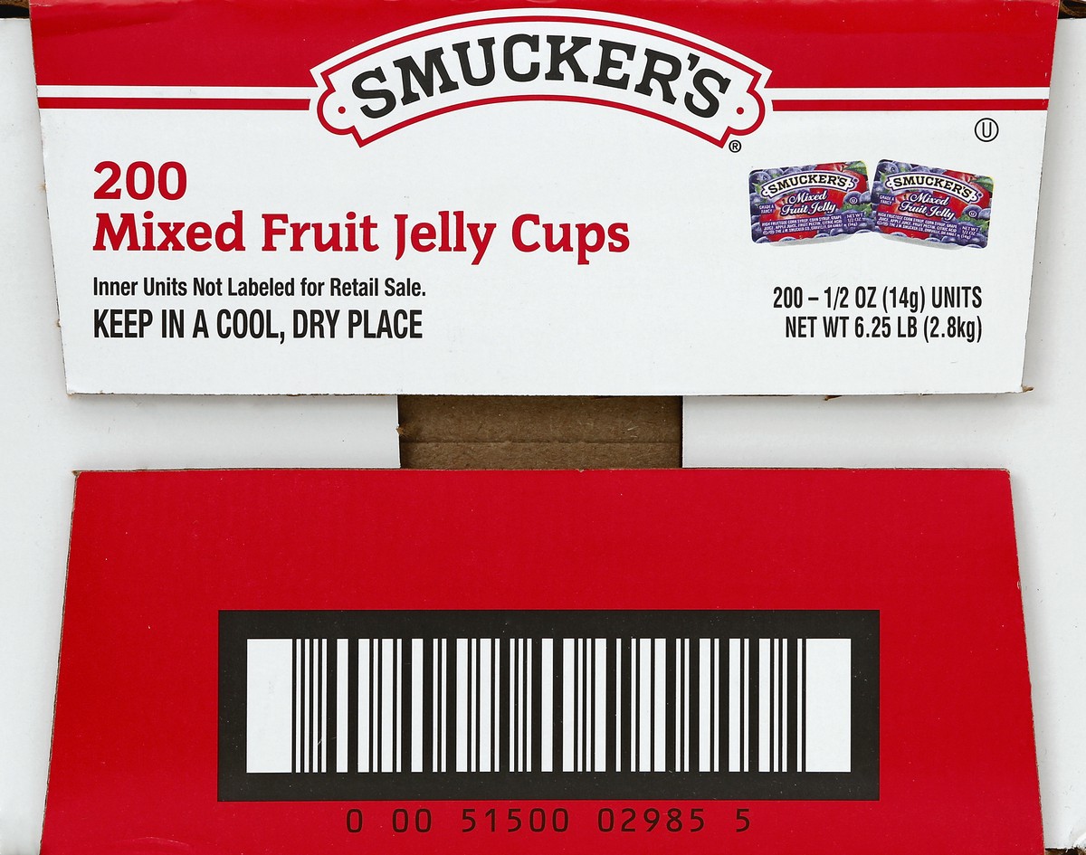 slide 6 of 6, Smucker's Jelly Cups 200 ea, 200 ct; 0.5 oz