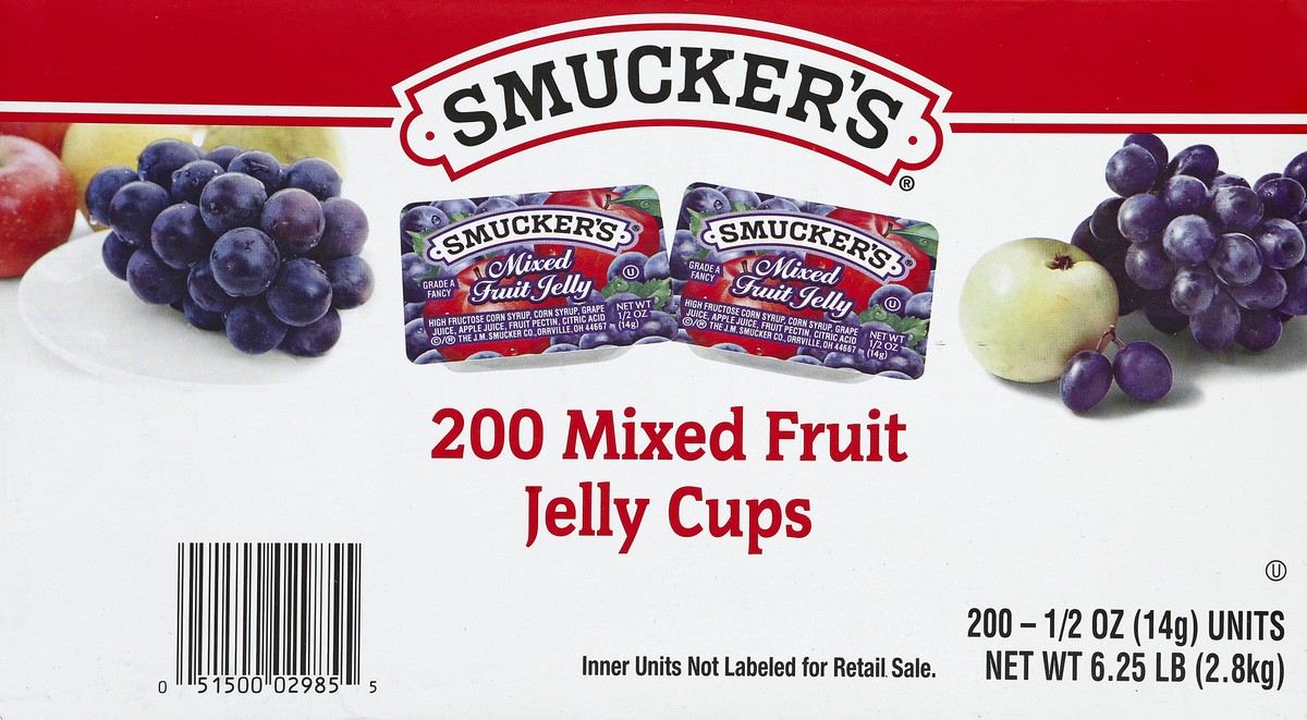 slide 5 of 6, Smucker's Jelly Cups 200 ea, 200 ct; 0.5 oz