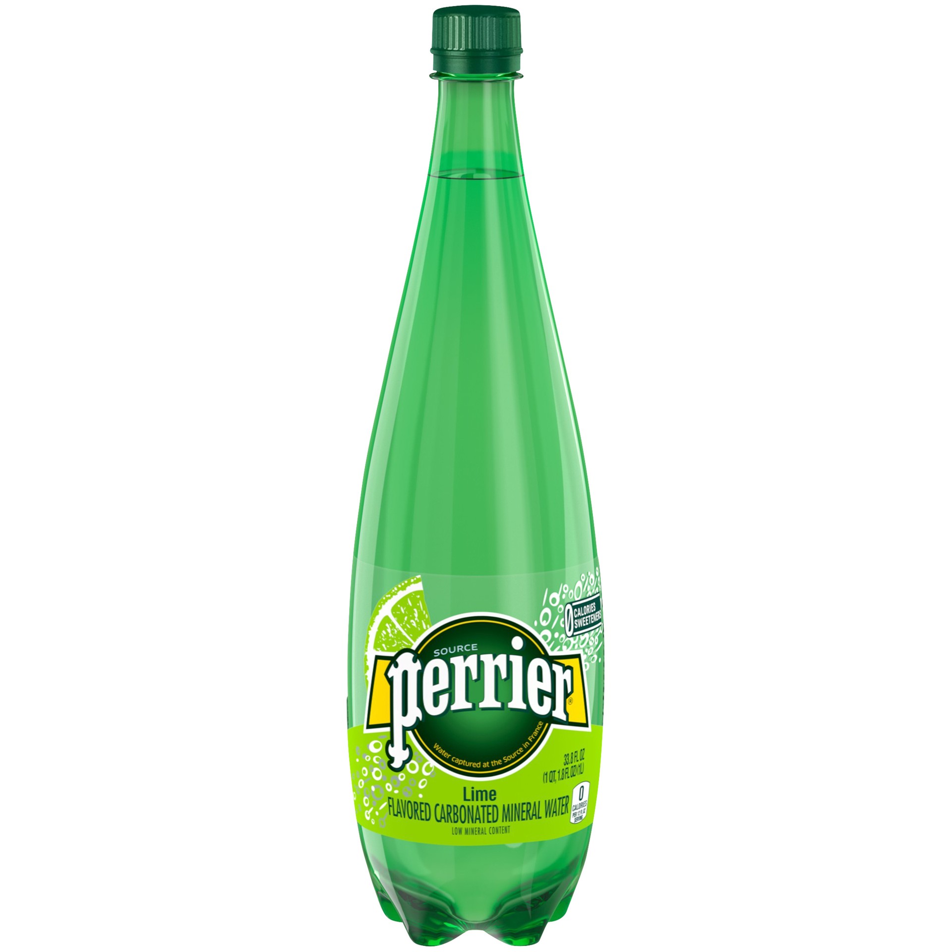 slide 1 of 9, Perrier Lime Flavored Sparkling Water, Plastic Water Bottle - 33.8 oz, 33.8 oz