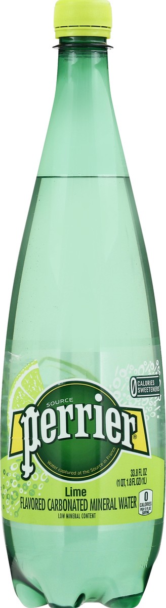 slide 2 of 9, Perrier Lime Flavored Sparkling Water, Plastic Water Bottle - 33.8 oz, 33.8 oz