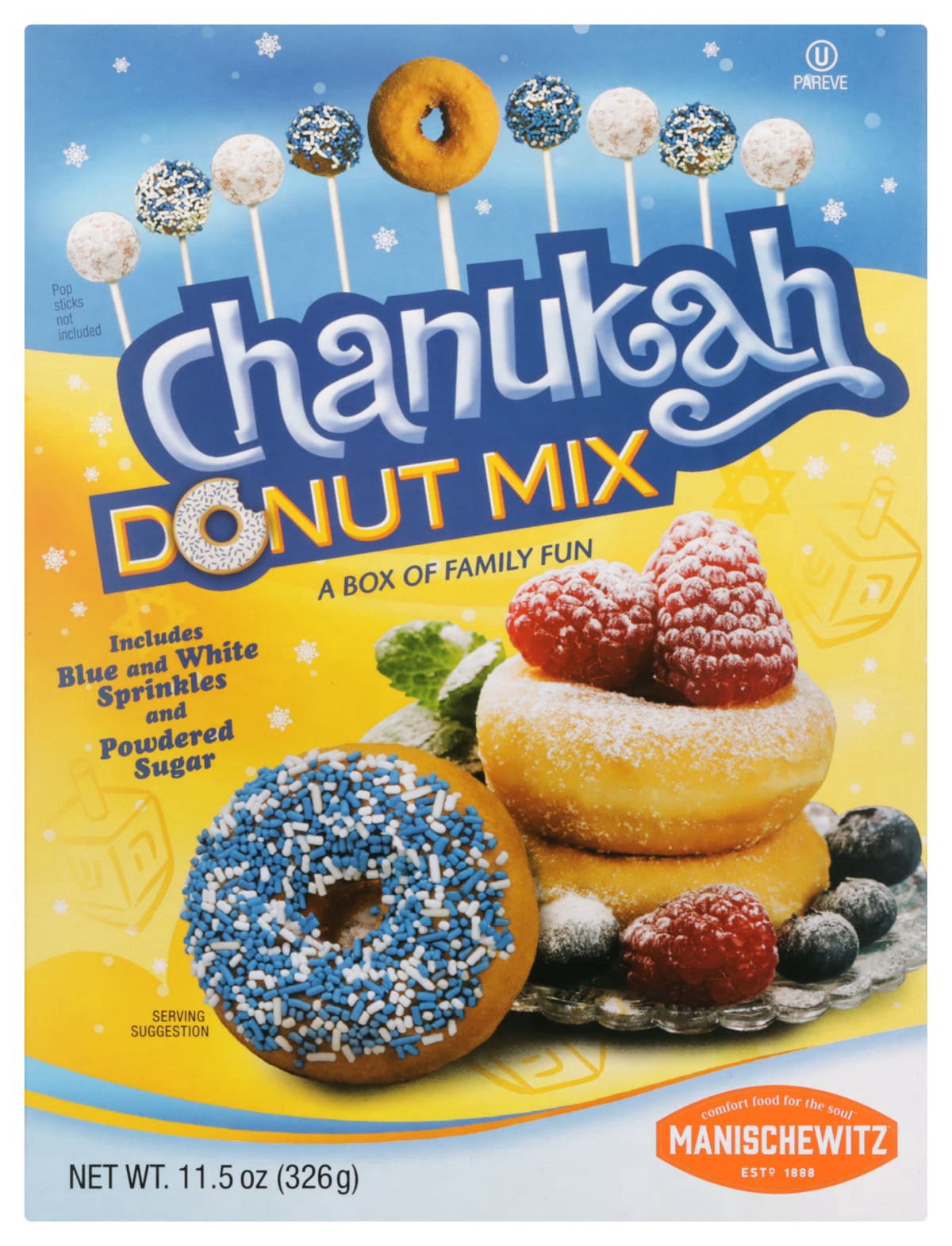 slide 1 of 5, Manischewitz Mix Donut Chnkah, 11 oz