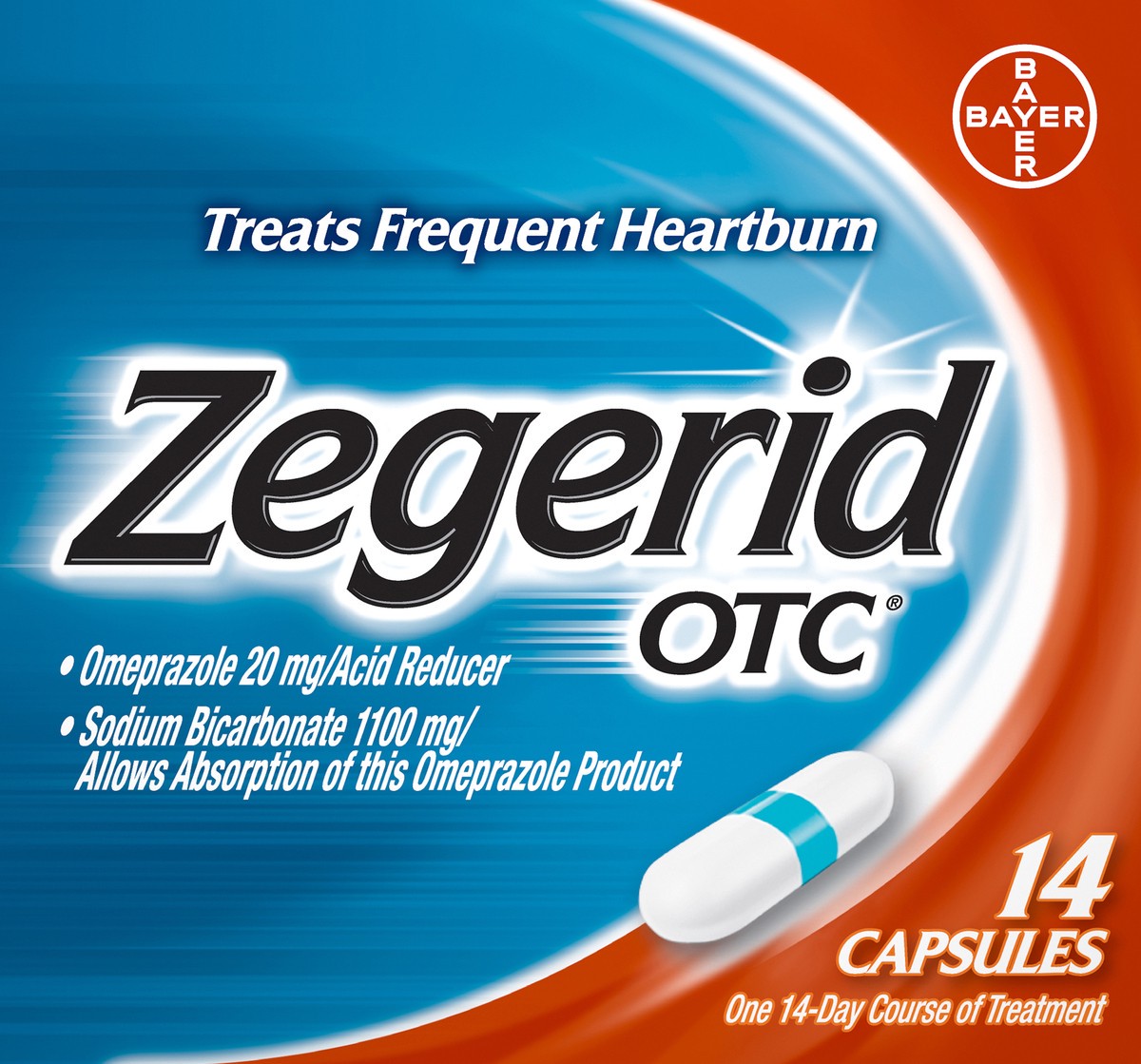 slide 1 of 1, Zegerid Otc Capsules Acid Reducer 14 ea Box, 14 ct