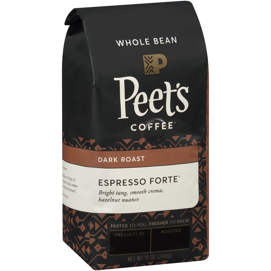 slide 3 of 6, Peet's Coffee Espresso Forte Dark Roast Whole Bean Coffee - 12 oz, 12 oz