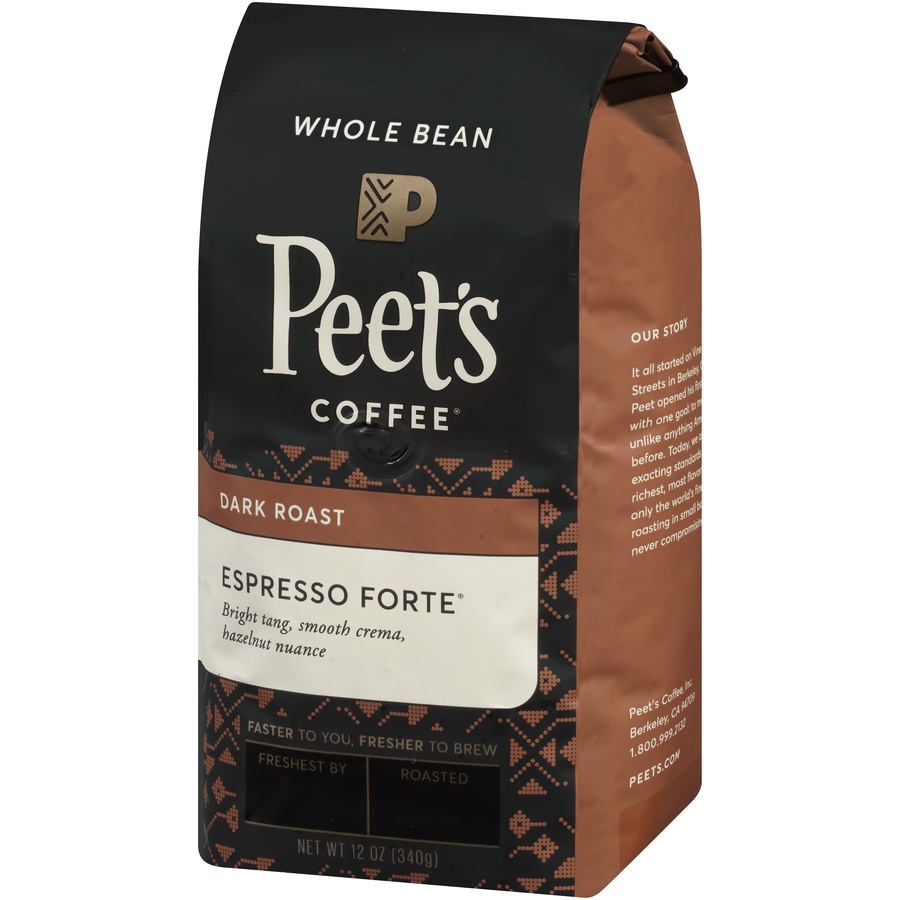 slide 6 of 6, Peet's Coffee Espresso Forte Dark Roast Whole Bean Coffee - 12 oz, 12 oz