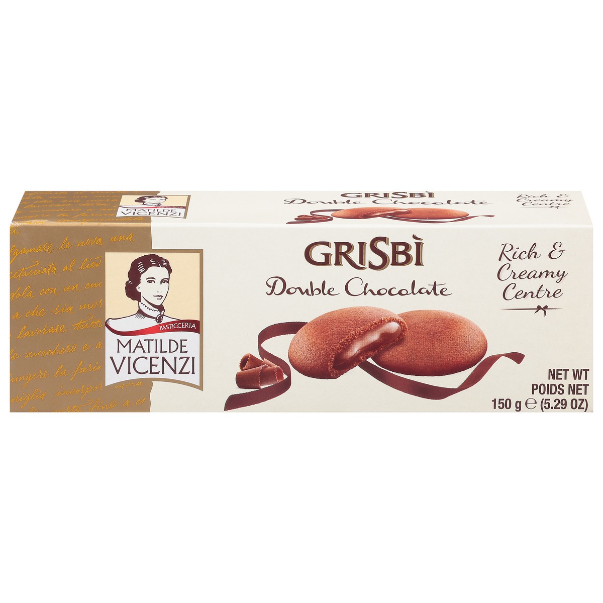 slide 1 of 1, Matilde Vicenzi Grisbi Cookies Double Chocolate Italy, 5.29 oz