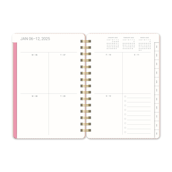 slide 5 of 10, 2025 Orange Circle Studio Weekly/Monthly Agatha Planner, 6-1/2"" X 4-1/2"", Lazy Daisies, January To December, 1 ct