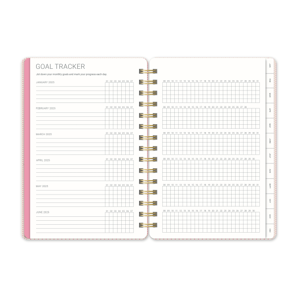 slide 8 of 10, 2025 Orange Circle Studio Weekly/Monthly Agatha Planner, 6-1/2"" X 4-1/2"", Lazy Daisies, January To December, 1 ct