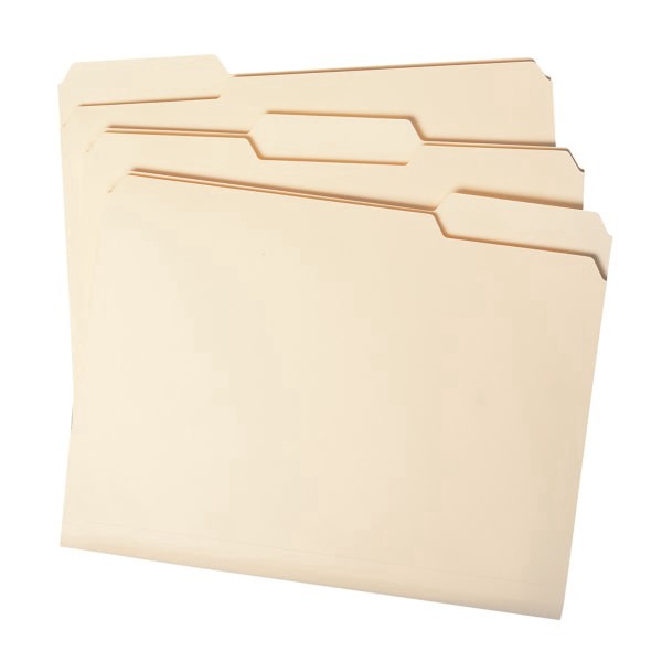 slide 2 of 3, Office Depot Brand File Folders, 1/3 Cut, Letter Size, Manila, Pack Of 250, 250 ct