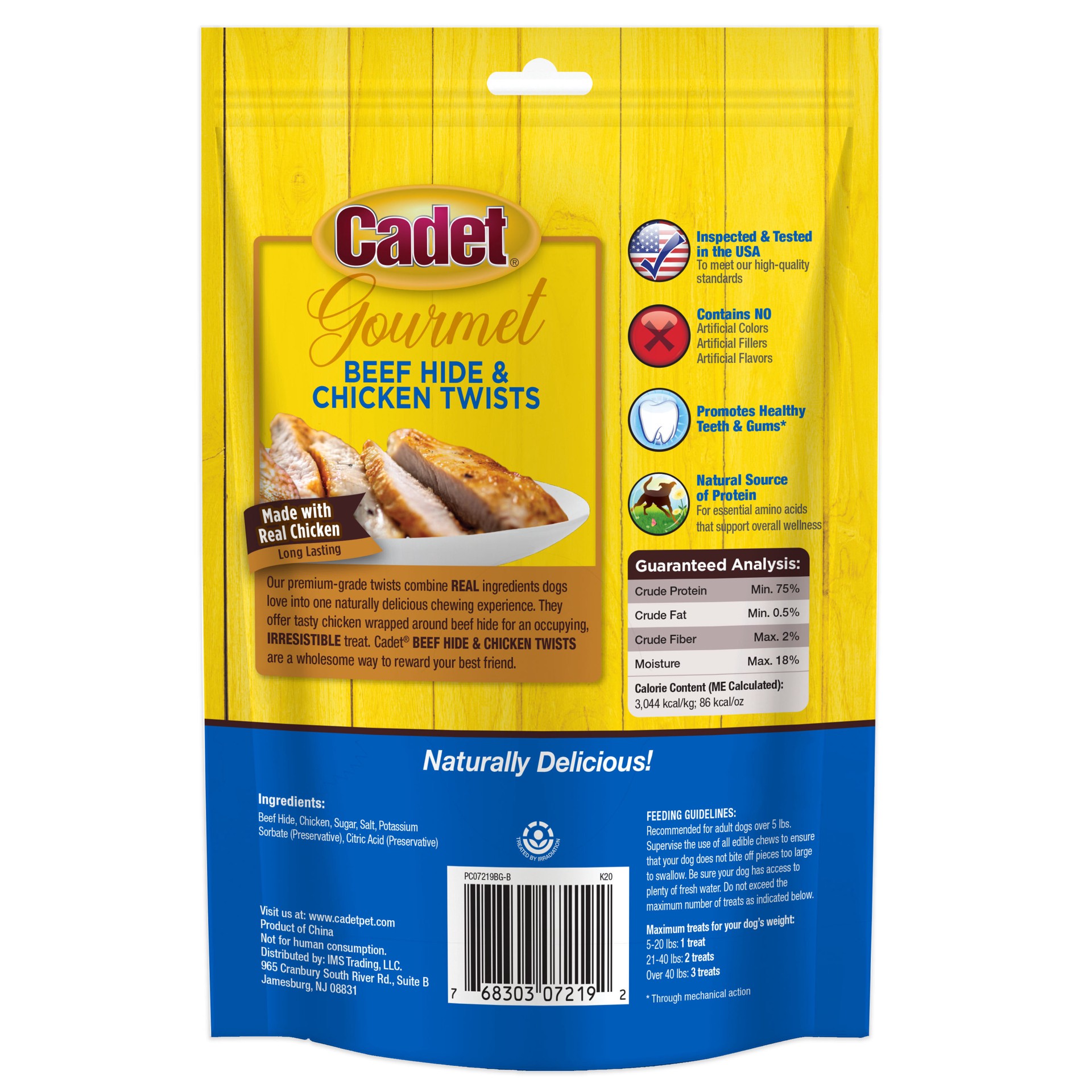 slide 6 of 9, Cadet Gourmet Beef Hide & Chicken Twists Sticks 5 Inch (14 Count), 14 ct