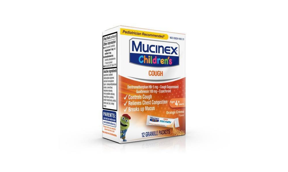 slide 2 of 3, Mucinex Children's Cough Orange Cream Mini-Melts, 12 ct