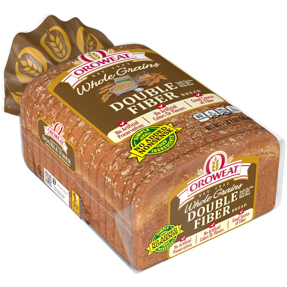 slide 3 of 9, Arnold Oroweat Double Fiber Bread - 24oz, 