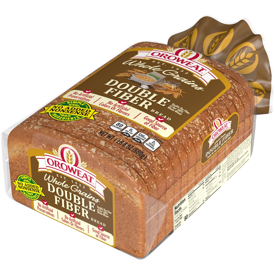 slide 4 of 9, Arnold Oroweat Double Fiber Bread - 24oz, 