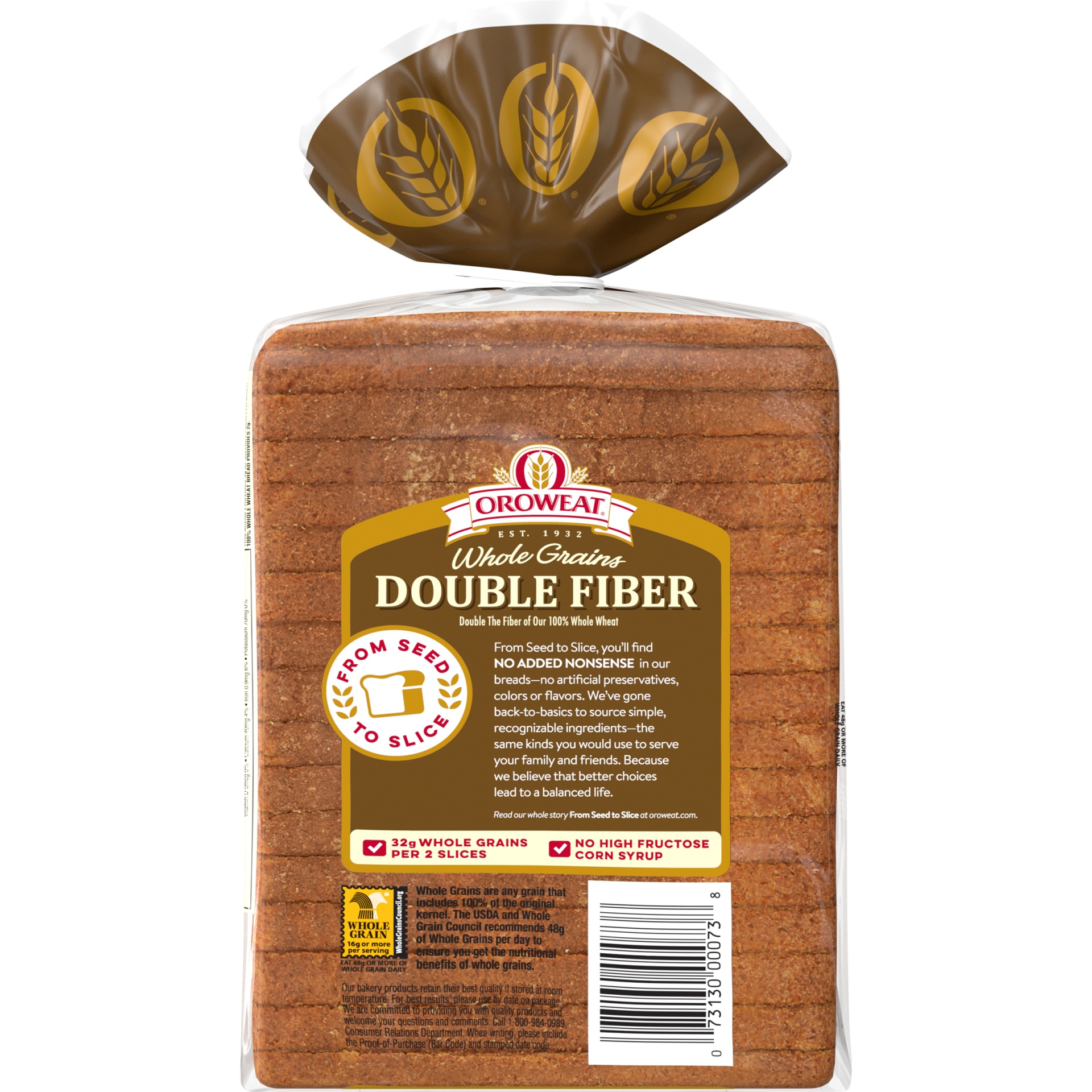 slide 7 of 9, Arnold Oroweat Double Fiber Bread - 24oz, 