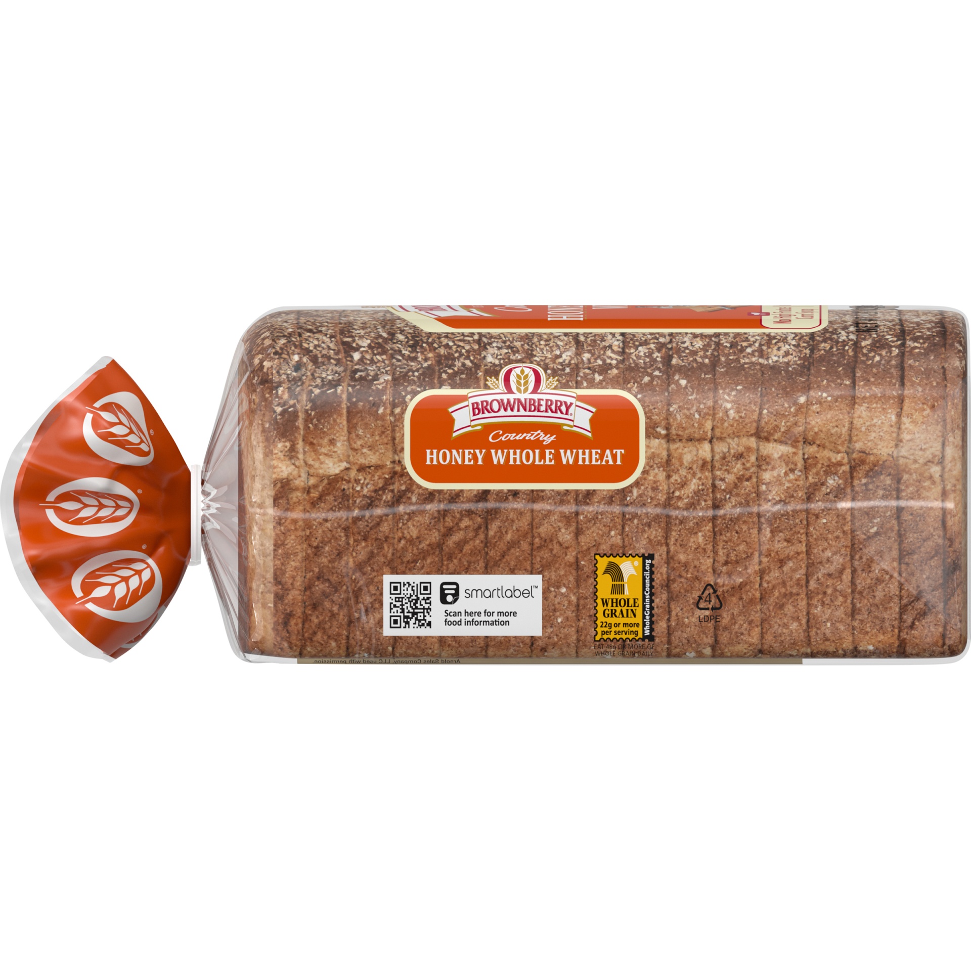 slide 5 of 9, Brownberry Country Honey Whole Wheat Bread, 24 oz