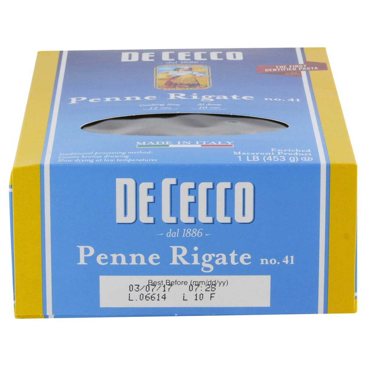 slide 4 of 6, De Cecco Penne Rigate Pasta, 