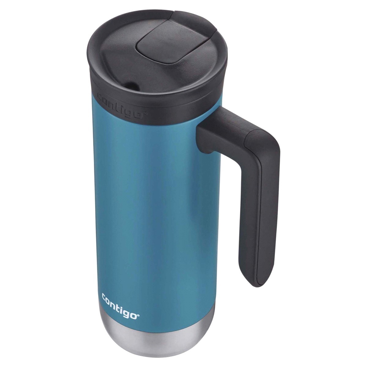 slide 5 of 13, Contigo SnapSeal Insulated Stainless Steel Travel Mug with Handle, Juniper, 1 ct
