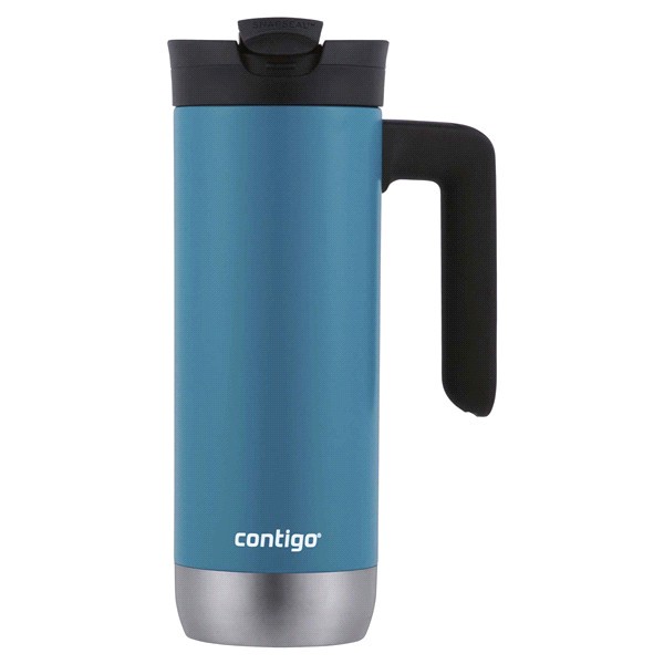 slide 8 of 13, Contigo SnapSeal Insulated Stainless Steel Travel Mug with Handle, Juniper, 1 ct