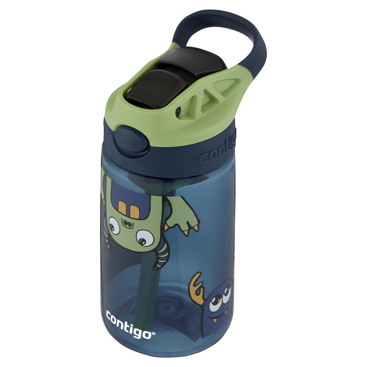 slide 8 of 21, Contigo Kids Water Bottle with Redesigned AUTOSPOUT Straw, Blueberry & Green Apple, 14 oz