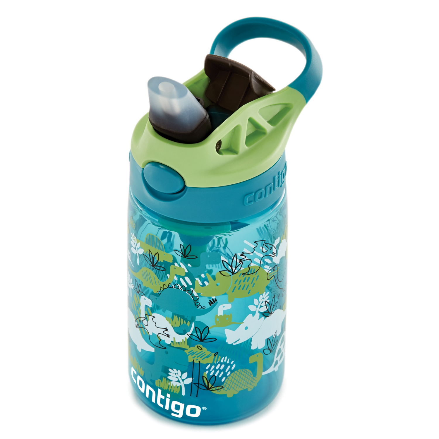 slide 2 of 2, Contigo Kids Water Bottle with Redesigned AUTOSPOUT Straw, Dinos, 14 oz