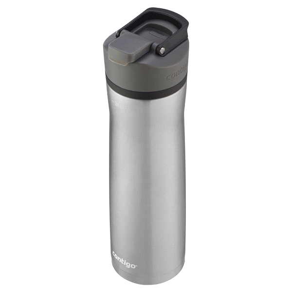 Contigo Cortland Chill 2.0 Stainless Steel Water Bottle, 24oz Licorice