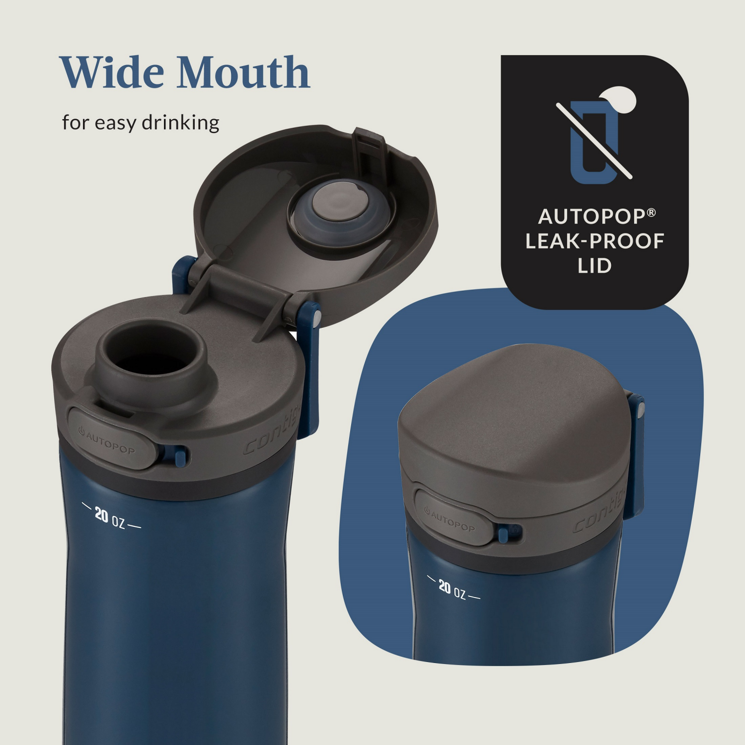 slide 2 of 6, Contigo® Jackson Chill 2.0 Blueberry, 20 oz