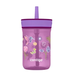 Contigo Kids' Leighton Tritan 14oz Tumbler Grape Amethyst with Tulips