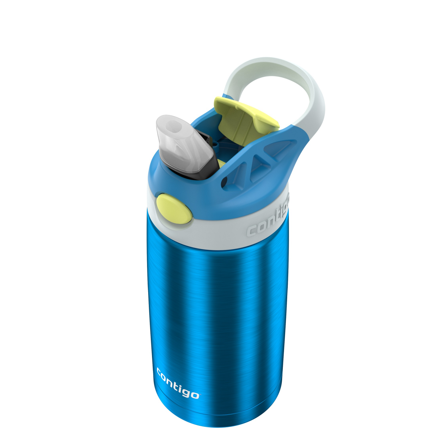 slide 2 of 3, Contigo Kids' 13oz Stainless Steel Painted Blue Poppy Water Bottle Glacier, 13 oz