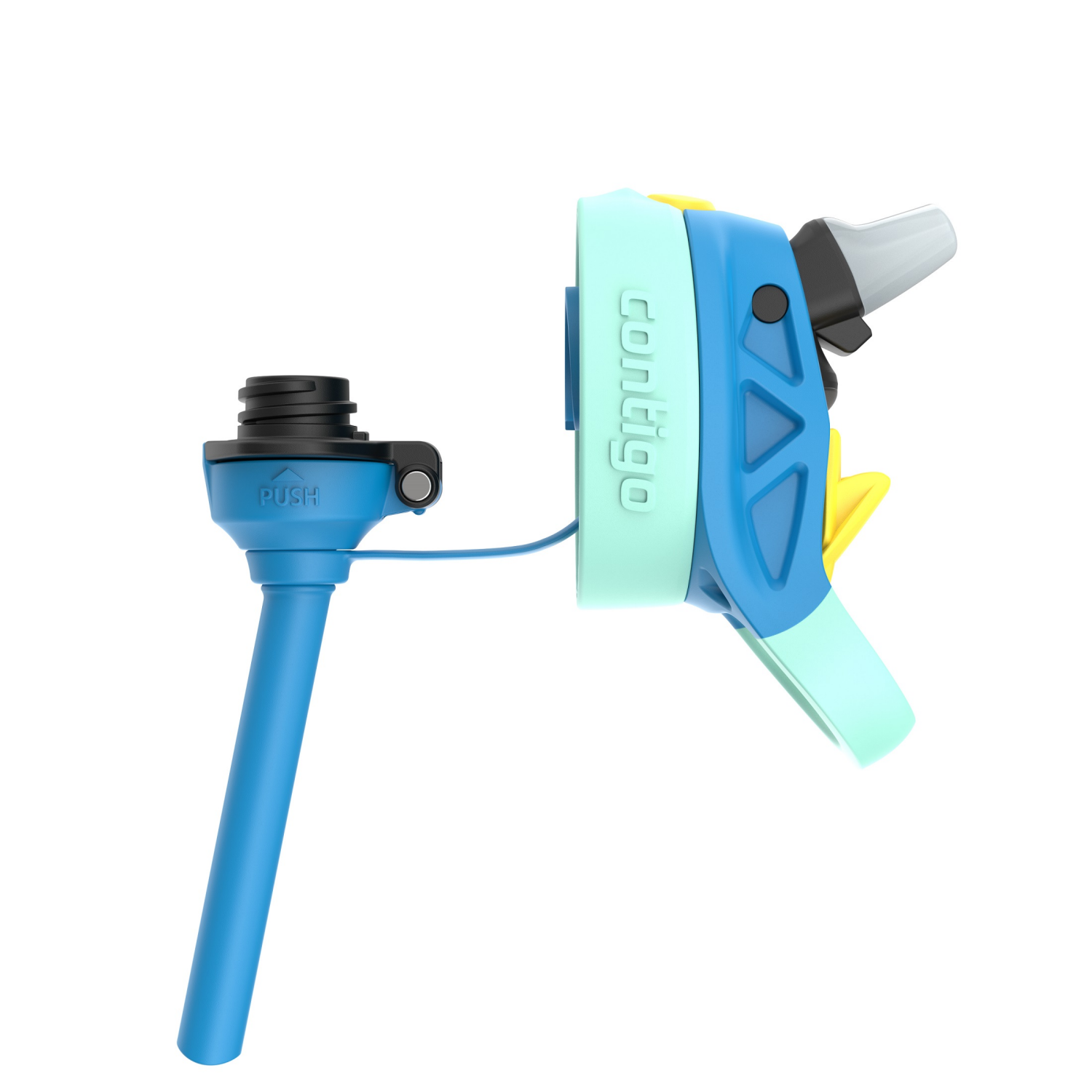 slide 3 of 3, Contigo Kids Water Bottle with Redesigned AUTOSPOUT Straw, 14 oz, 2-Pack, Dinos & Sharks, 14 oz