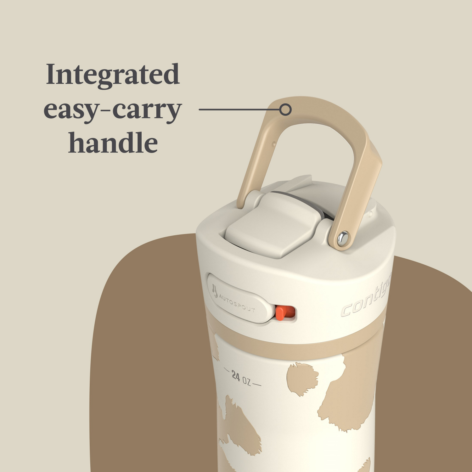 slide 3 of 7, Contigo Ashland Chill 2.0 Stainless Steel Water Bottle With Autospout Lid, 24oz, Oatmilk, 1 ct