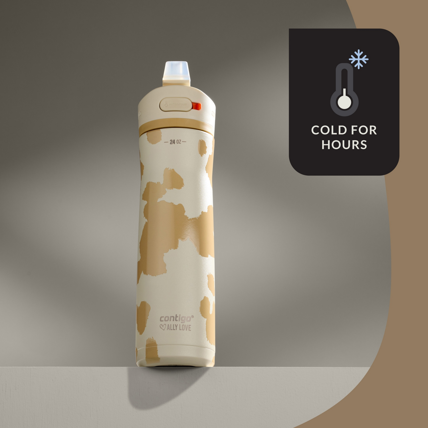 slide 7 of 7, Contigo Ashland Chill 2.0 Stainless Steel Water Bottle With Autospout Lid, 24oz, Oatmilk, 1 ct