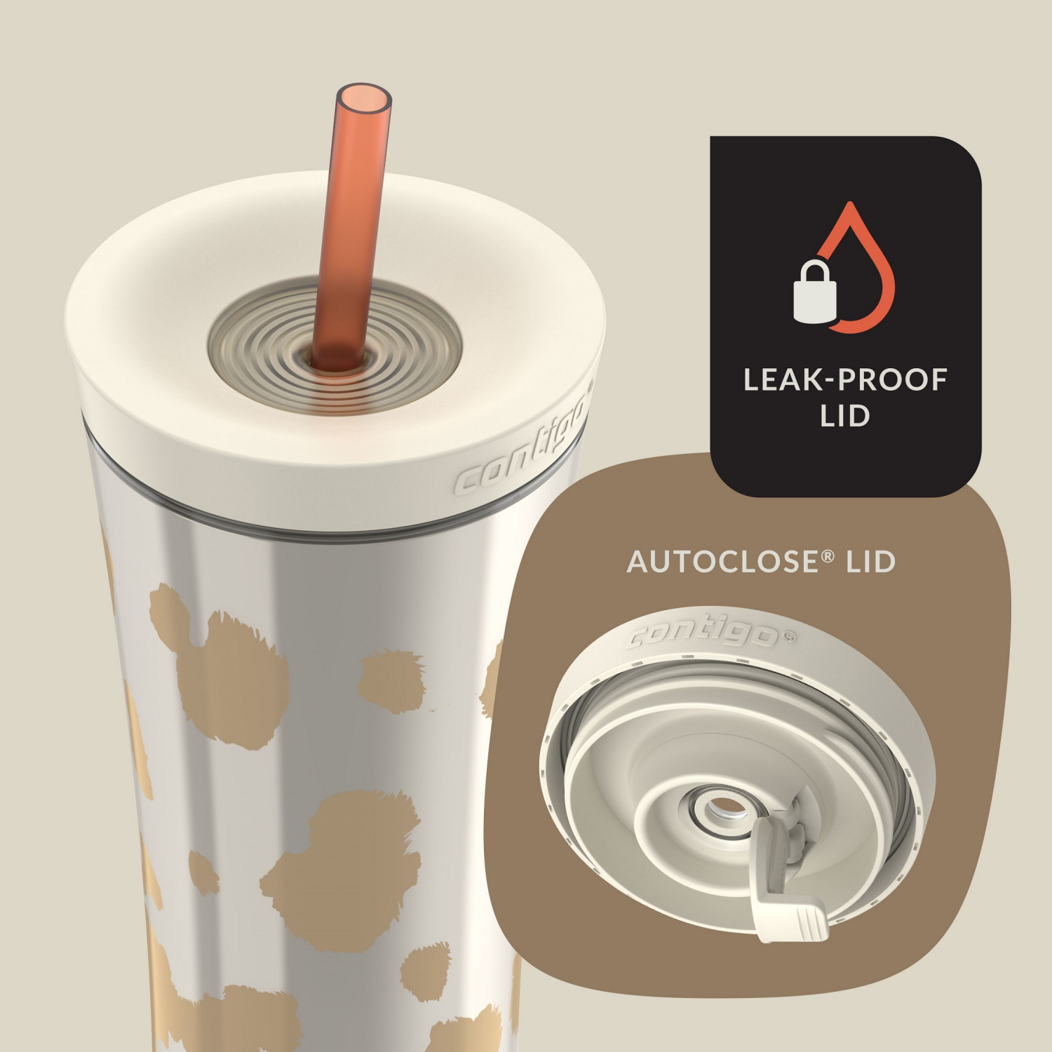 slide 5 of 6, Contigo Streeterville Tumbl Oatmilk 20oz, 20 oz