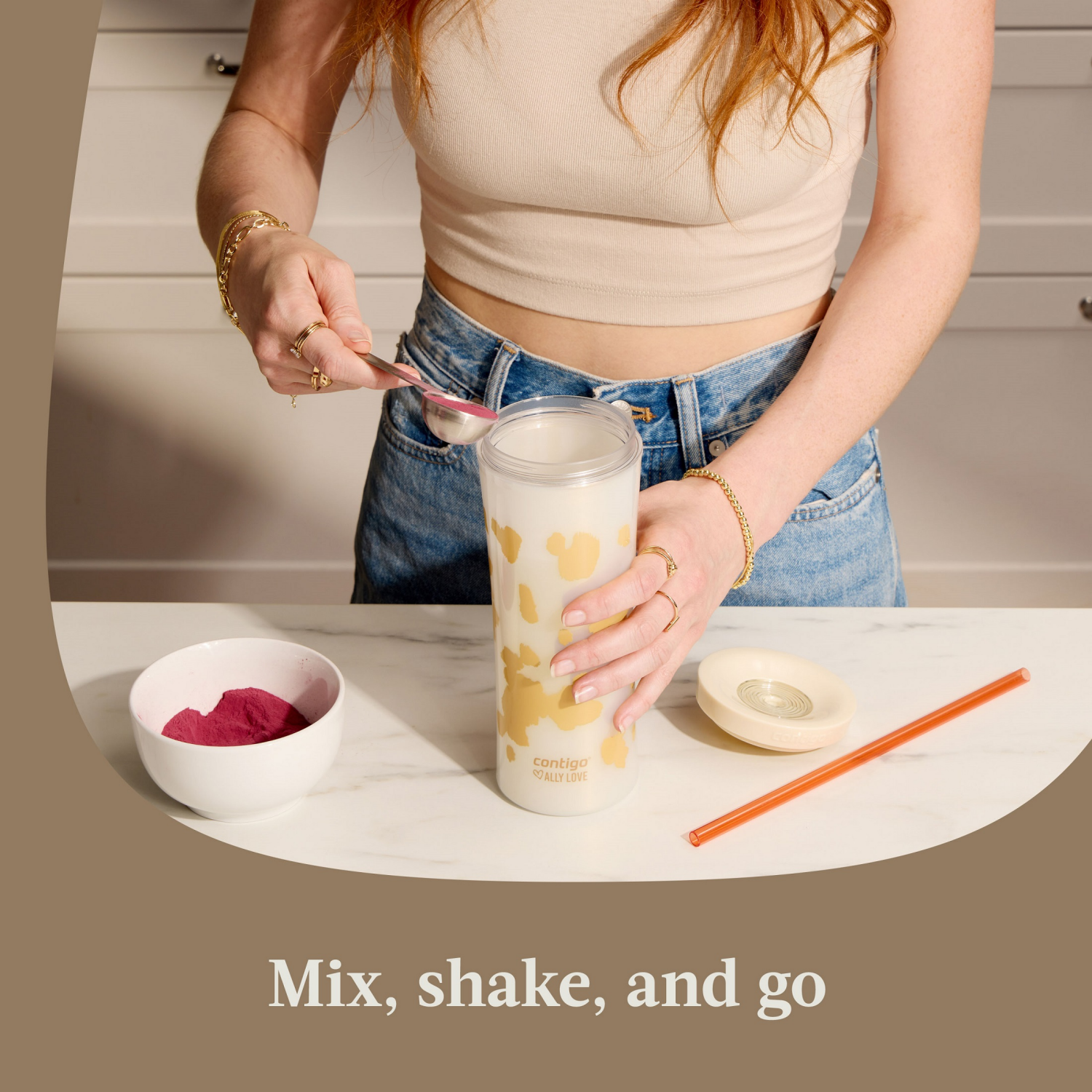 slide 6 of 6, Contigo Streeterville Tumbl Oatmilk 20oz, 20 oz