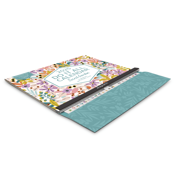 slide 6 of 7, 2025 Orange Circle Studio Monthly Do It All Wall Calendar, 12-13/16"" X 12-1/4"", Secret Garden, January To December, 1 ct