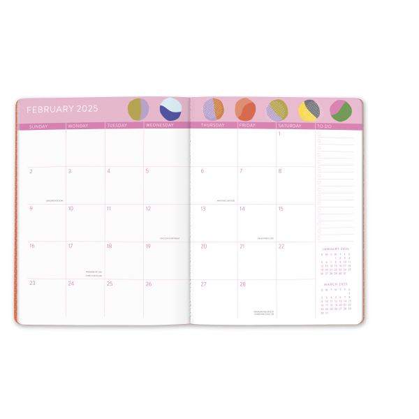 slide 4 of 8, 2025 Orange Circle Studio Just Right Monthly Planner, 9-3/4"" X 7-1/2"", Painter’S Palette, January To December, 1 ct