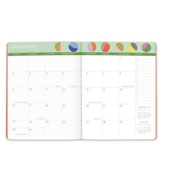 slide 5 of 8, 2025 Orange Circle Studio Just Right Monthly Planner, 9-3/4"" X 7-1/2"", Painter’S Palette, January To December, 1 ct