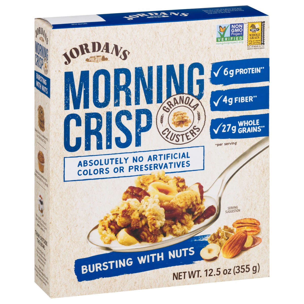 slide 2 of 9, Jordans Bursting with Nuts Granola Clusters Morning Crisp 12.5 oz, 12.5 oz