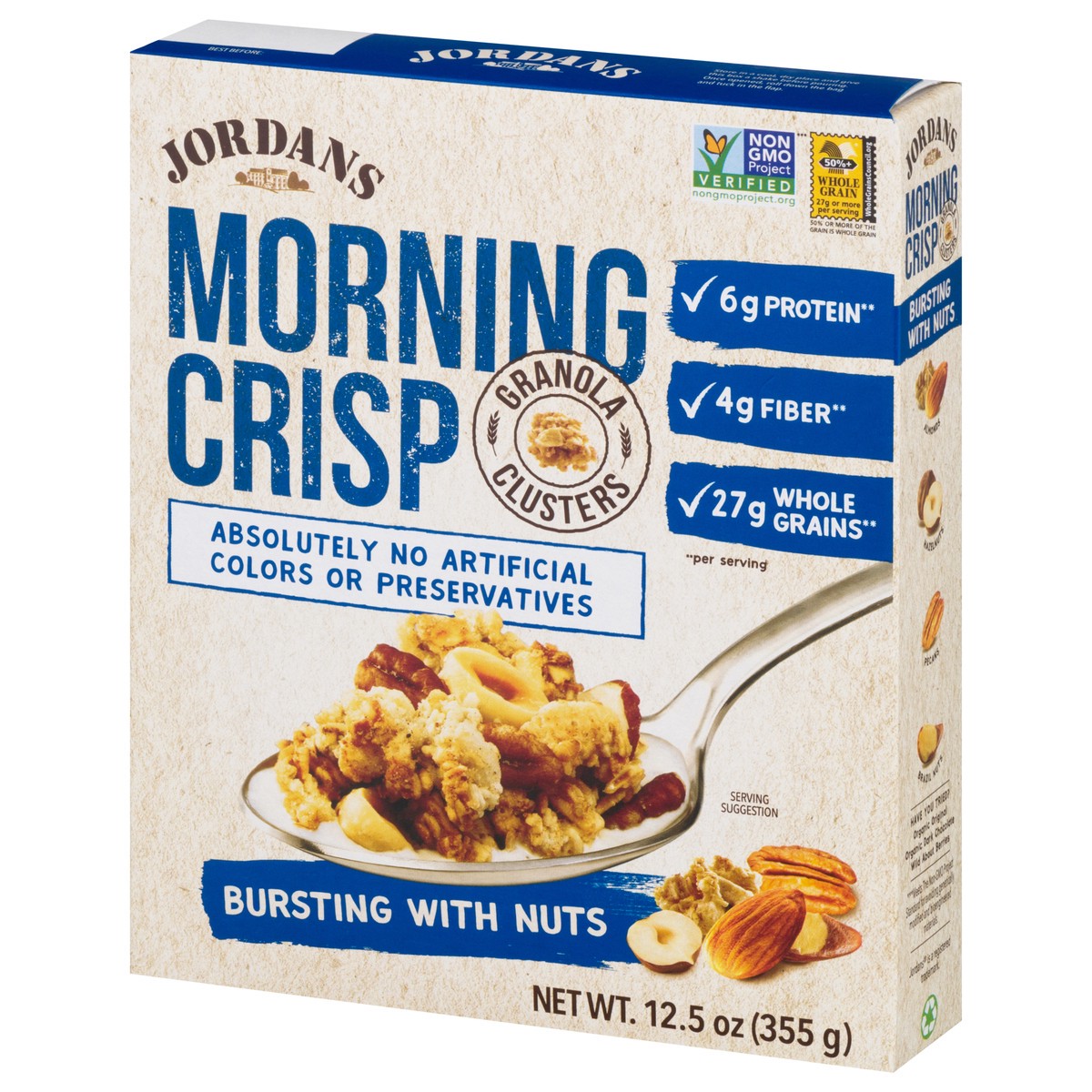 slide 9 of 9, Jordans Bursting with Nuts Granola Clusters Morning Crisp 12.5 oz, 12.5 oz