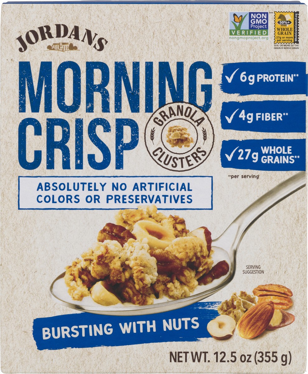 slide 5 of 9, Jordans Bursting with Nuts Granola Clusters Morning Crisp 12.5 oz, 12.5 oz