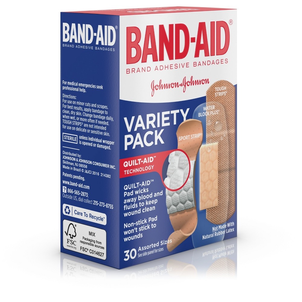 Band-aid Brand Adhesive Bandages Family Variety Pack - 30ct : Target