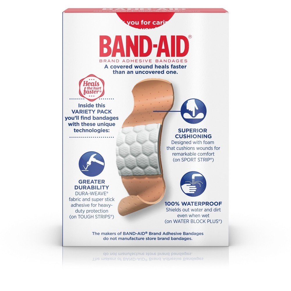 slide 4 of 9, BAND-AID Band-Aid Brand Adhesive Bandages Family Variety Pack, 30 Count, 30 ct