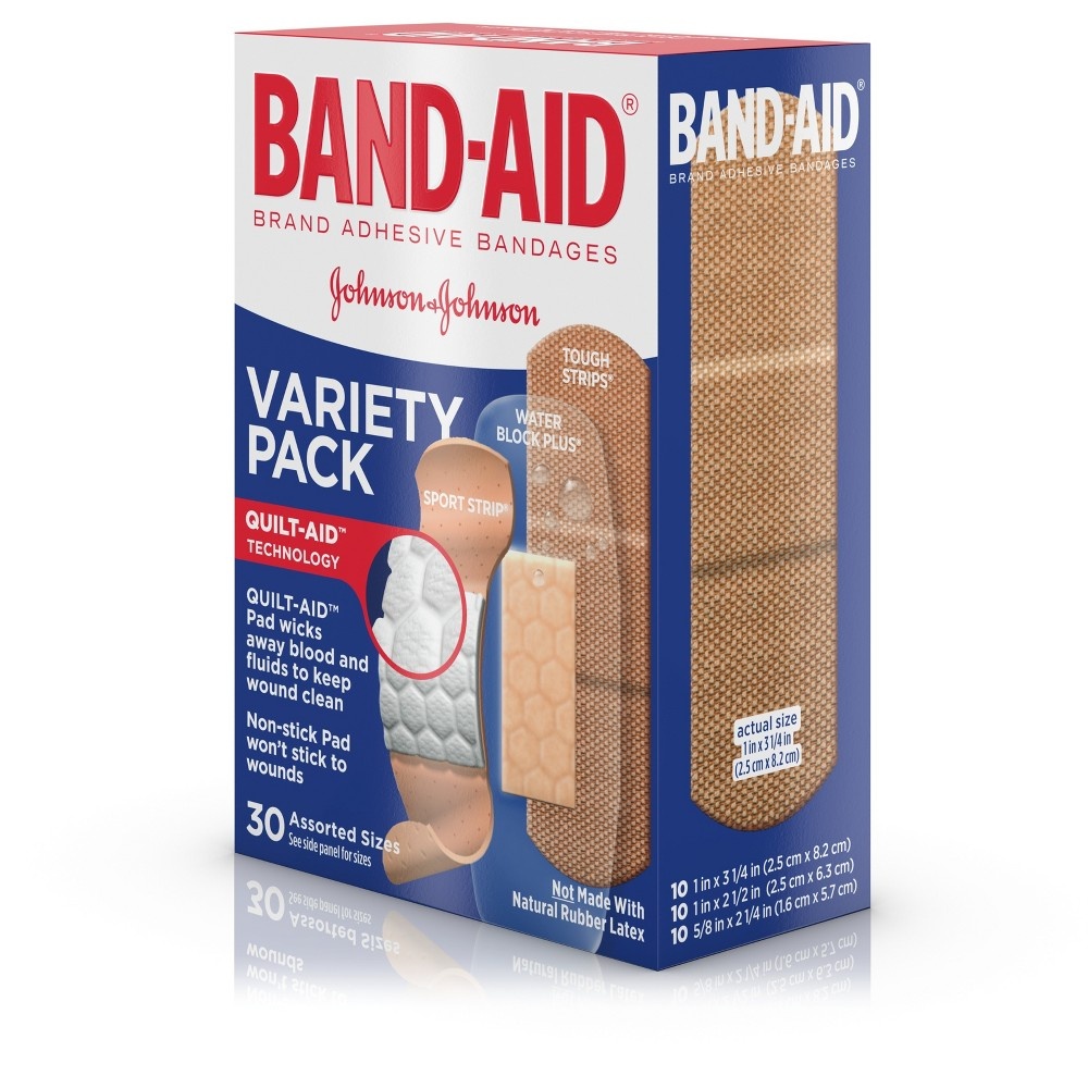 slide 6 of 9, BAND-AID Band-Aid Brand Adhesive Bandages Family Variety Pack, 30 Count, 30 ct