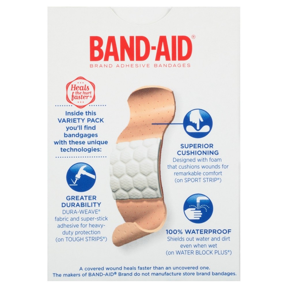 slide 9 of 9, BAND-AID Band-Aid Brand Adhesive Bandages Family Variety Pack, 30 Count, 30 ct