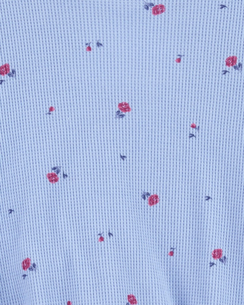 slide 3 of 3, Oshkosh Kid Floral Print Twist Back Top Blue 6-6X, 1 ct