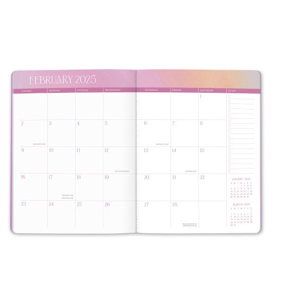 slide 6 of 7, 2025 Orange Circle Studio Just Right Monthly Planner, 9-3/4"" X 7-1/2"", Sunset Splash, January To December, 1 ct