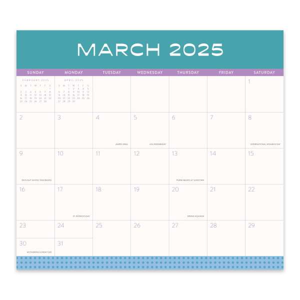 slide 4 of 6, 2025 Orange Circle Studio Monthly Magnetic Calendar Pad, 8-13/16"" X 9-5/8"", Color Block, January To December, 1 ct